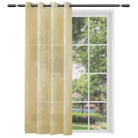 Woltu WOLTU® Gardinen transparent mit Ösen Leinenoptik Vorhang Ösenvorhang