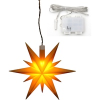 Dekohelden24 ***Weihnachtsstern aus Kunststoff in gelb, für Innen und