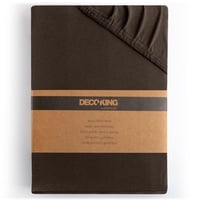 DecoKing Spannbettlaken 100x200 120x200 cm 100% gekämmte Baumwolle Braun