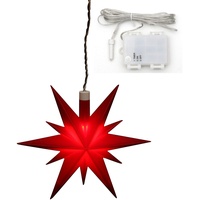 Dekohelden24 Weihnachtsstern aus Kunststoff in rot, für Innen und