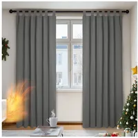 Deconovo Vorhänge Blickdicht Schlaufen Thermovorhang Vorhang Verdunkelung Gardinen Wohnzimmer