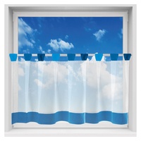 Arsvita Bistrogardine mit Schlaufen, ca. 150x45 cm blau -