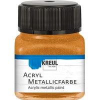 Kreul Acryl Metallicfarbe, 20 ml Glas in goldbronze, glamouröse