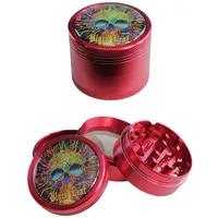 Black Leaf Grinder 4-TLG. Verschiedenen Motiven rot