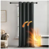 Deconovo Vorhang Verdunkelung Blickdicht Gardinen Wohnzimmer Lärmschutz Thermogardine mit