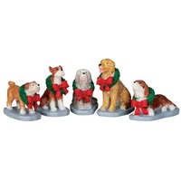 32138 Lemax - Christmas Pooch, Set of 5
