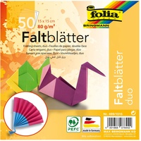 Folia Faltblätter duo mehrfarbig 50 Blatt