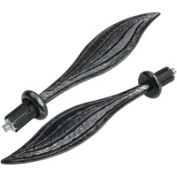 LIEDECO Endstück, Esperanca Blatt 16 mm schwarz-silber