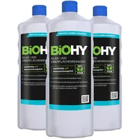 BIOHY Glas- und Oberflächenreiniger (3x1l Flasche) | Konzentrat |