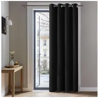 Deconovo Gardinen Vorhang Blickdicht Ösenvorhang Blickdicht Dicke Thermogardine Kälteschutz