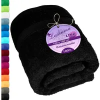 Lashuma Linz Badetuch 100 x 150 cm schwarz