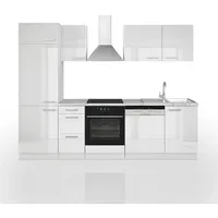 Vicco Küchenzeile 270 cm weiß hochglanz