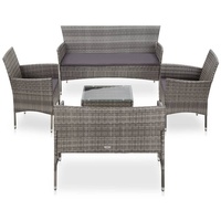 VidaXL Garten-Lounge-Set 5-tlg. grau