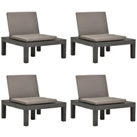 VidaXL Loungesessel anthrazit 4 St.