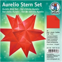 Ursus Aurelio Stern Set rot, 15 x 15cm, 115g/m2,