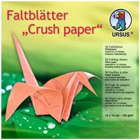 Ursus 3325599 - Faltblätter Crush Paper, 120g/qm 15x15cm VE=50