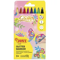 Jovi Filzstifte in Glitzer-Farben, Strichbreite: 3,0 mm, auswaschbar, eindrücksichere
