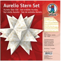 Ursus Faltblätter Aurelio Stern Noten, gold, 115g/qm 20x20cm