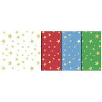 Ursus Faltblätter Sternchen 20x20cm VE=100 Blatt 4 Farben sortiert