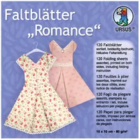Ursus Faltblätter Romance, 80g/qm 10x10cm VE=120 Blatt 10 Motive