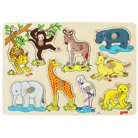 GoKi 57829 - Steckpuzzle Afrikanische Tierkinder