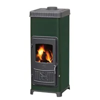 Plamen Kaminofen Dora 10N mit Herdplatte, grün, 7,20 kW
