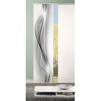 Home fashion Neblana Schiebevorhang 60 x 245 cm grau