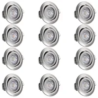 Monzana Einbauleuchte 6er Set rund Silber