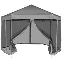 VidaXL Sechseckiges Pop-Up  3,6 x 3,1 m grau