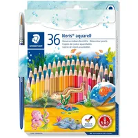 Staedtler Noris Club 144 10ND36 Aquarell-Buntstifte, erhöhte Bruchfestigkeit, sechskant,