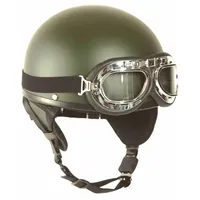 Mil-Tec Helm, Halbschale mit Brille Oliv,