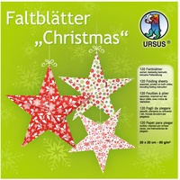 Buntpapierfabrik Ludwig Bähr Ursus 3295199 - Faltblätter Christmas, 80g/qm