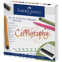 Faber-Castell Tuschestift Pitt Artist Pen Calligraphy, 12er Atelierbox