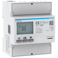 Hager Energiezähler 3phasig, direkt 80A, MBUS, MID