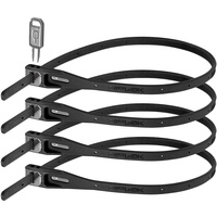 Hiplok Z LOK 4 PACK, Multifunktions-Sicherheitsband, Unisex, ALL BLACK,