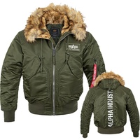 Alpha Industries 45P Hooded Custom dark green L