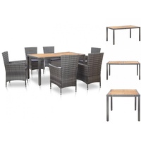VidaXL Garten-Essgruppe 7-tlg. grau 46021