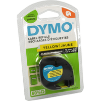 Dymo LetraTag Beschriftungsband, 12mm, schwarz/gelb (91222 / S0721670)
