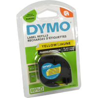Dymo LetraTag Beschriftungsband, 12mm schwarz/gelb 91222 (S0721670)