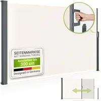 Juskys Seitenmarkise Dubai 200 x 300 cm Beige