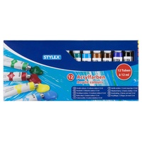 Stylex Acrylfarbe 12 St. 12 ml farblich sortiert