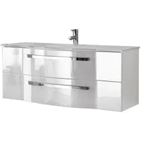 Lomadox Waschtisch FES-4005-66, weiß 2 Soft-Close-Schubladen - 117/49,7/49,1cm weiß