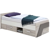 Lomadox Jugendbett mit 2 Schubkästen 90 x 200 cm