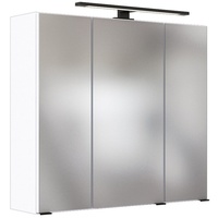 Lomadox Badmöbel Spiegelschrank weiß, 70cm LED-Beleuchtung Badspiegel Badezimmer-Spiegel