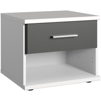WIMEX Carryhome Nachtschrank Graphit, weiß Kunststoff, 1 Schubladen, 46x38x40