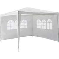 VCM Pavillon 3 x 3 m inkl. Seitenteile weiß