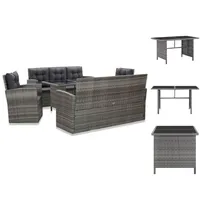 VidaXL Garten-Essgruppe 5-tlg. grau 46115