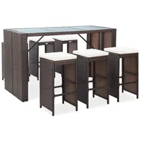 VidaXL Gartenbar Set 7-tlg. braun