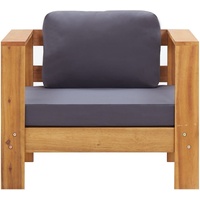 VidaXL Gartensessel braun/dunkelgrau