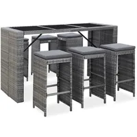 VidaXL Gartenbar Set 7-tlg. grau